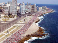 Marcha el pueblo cubano en contra del terrorismo